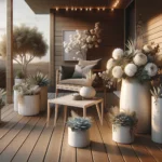 A Pretty Wooden Porch with Flowers