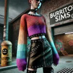 Sims 4 BurritoSims Rib Cage Crop Sweater